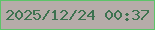 文字の大きさ：4、枠の色：5dc469、背景の色：b6aca9、文字の色：3e7250 無料ブログパーツのブログ時計