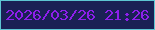 文字の大きさ：1、枠の色：5dc7d3、背景の色：1a2155、文字の色：8d1feb 無料ブログパーツのブログ時計