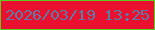 文字の大きさ：5、枠の色：5dce1d、背景の色：eb0f30、文字の色：5d7ba3 無料ブログパーツのブログ時計