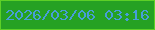 文字の大きさ：2、枠の色：5dd027、背景の色：25a123、文字の色：479ed8 無料ブログパーツのブログ時計