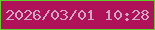 文字の大きさ：5、枠の色：5dd128、背景の色：af1258、文字の色：cda6c2 無料ブログパーツのブログ時計