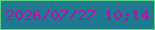 文字の大きさ：4、枠の色：5dd284、背景の色：1f7a91、文字の色：b213a5 無料ブログパーツのブログ時計