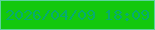 文字の大きさ：3、枠の色：5dd39e、背景の色：13c80e、文字の色：06ab71 無料ブログパーツのブログ時計