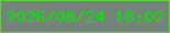 文字の大きさ：2、枠の色：5dd738、背景の色：738479、文字の色：09e506 無料ブログパーツのブログ時計