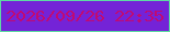 文字の大きさ：1、枠の色：5dd9a4、背景の色：7423d7、文字の色：c10a71 無料ブログパーツのブログ時計