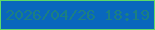 文字の大きさ：2、枠の色：5dda68、背景の色：0967bc、文字の色：1b7f82 無料ブログパーツのブログ時計