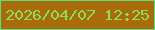 文字の大きさ：4、枠の色：5ddd7c、背景の色：a86c0a、文字の色：8cdf55 無料ブログパーツのブログ時計