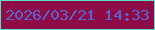 文字の大きさ：2、枠の色：5ddfca、背景の色：8e0b46、文字の色：5963d1 無料ブログパーツのブログ時計