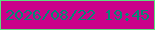 文字の大きさ：1、枠の色：5de07e、背景の色：ca028a、文字の色：038875 無料ブログパーツのブログ時計