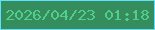 文字の大きさ：3、枠の色：5de1fc、背景の色：358d5e、文字の色：53ce8a 無料ブログパーツのブログ時計
