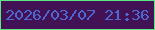文字の大きさ：1、枠の色：5de683、背景の色：431255、文字の色：4d68d0 無料ブログパーツのブログ時計