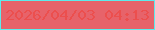 文字の大きさ：1、枠の色：5debec、背景の色：e7636a、文字の色：ec4f4e 無料ブログパーツのブログ時計