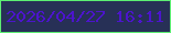 文字の大きさ：4、枠の色：5dee73、背景の色：273056、文字の色：4c14cd 無料ブログパーツのブログ時計