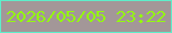 文字の大きさ：3、枠の色：5deeca、背景の色：a39798、文字の色：94f80f 無料ブログパーツのブログ時計