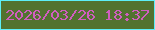 文字の大きさ：4、枠の色：5deef9、背景の色：527230、文字の色：d05ebf 無料ブログパーツのブログ時計