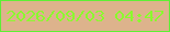 文字の大きさ：2、枠の色：5df034、背景の色：ddb38c、文字の色：8bfa2e 無料ブログパーツのブログ時計