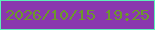 文字の大きさ：5、枠の色：5df0ba、背景の色：8a38ae、文字の色：6c982b 無料ブログパーツのブログ時計
