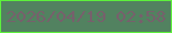 文字の大きさ：1、枠の色：5df13c、背景の色：528260、文字の色：77606c 無料ブログパーツのブログ時計