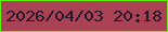 文字の大きさ：5、枠の色：5df304、背景の色：aa4255、文字の色：261728 無料ブログパーツのブログ時計