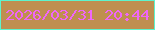 文字の大きさ：1、枠の色：5df4cd、背景の色：bf8f50、文字の色：ef66f8 無料ブログパーツのブログ時計