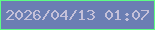 文字の大きさ：2、枠の色：5dfd85、背景の色：6b7eb3、文字の色：c4c0d9 無料ブログパーツのブログ時計