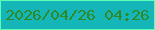 文字の大きさ：2、枠の色：5dfdb7、背景の色：14b6b7、文字の色：308928 無料ブログパーツのブログ時計
