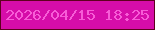 文字の大きさ：2、枠の色：5e001e、背景の色：d60da9、文字の色：f75cd7 無料ブログパーツのブログ時計