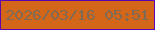 文字の大きさ：1、枠の色：5e03b1、背景の色：d36619、文字の色：7f6b55 無料ブログパーツのブログ時計