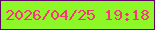 文字の大きさ：5、枠の色：5e0565、背景の色：8ef728、文字の色：fa3481 無料ブログパーツのブログ時計