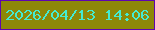 文字の大きさ：5、枠の色：5e05af、背景の色：8d8808、文字の色：44ebd2 無料ブログパーツのブログ時計
