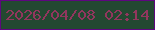 文字の大きさ：5、枠の色：5e067f、背景の色：234831、文字の色：92365e 無料ブログパーツのブログ時計