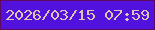 文字の大きさ：1、枠の色：5e0a61、背景の色：5212dd、文字の色：dec3b9 無料ブログパーツのブログ時計