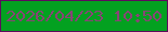 文字の大きさ：3、枠の色：5e0b5d、背景の色：03a120、文字の色：874575 無料ブログパーツのブログ時計