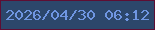 文字の大きさ：3、枠の色：5e0e33、背景の色：2c476b、文字の色：6f96e1 無料ブログパーツのブログ時計