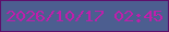 文字の大きさ：5、枠の色：5e0f6b、背景の色：4c5e90、文字の色：c01eac 無料ブログパーツのブログ時計