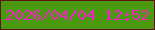 文字の大きさ：5、枠の色：5e1317、背景の色：4a990f、文字の色：f421c4 無料ブログパーツのブログ時計
