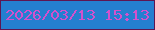 文字の大きさ：3、枠の色：5e1552、背景の色：247fd0、文字の色：d251cc 無料ブログパーツのブログ時計