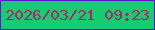 文字の大きさ：2、枠の色：5e15c7、背景の色：16cc73、文字の色：a72665 無料ブログパーツのブログ時計