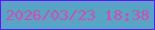 文字の大きさ：4、枠の色：5e16ee、背景の色：56a5c4、文字の色：d549b4 無料ブログパーツのブログ時計