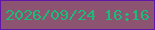 文字の大きさ：5、枠の色：5e17a6、背景の色：8c5470、文字の色：1cbb78 無料ブログパーツのブログ時計