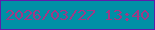 文字の大きさ：2、枠の色：5e1caa、背景の色：0090a6、文字の色：a13885 無料ブログパーツのブログ時計