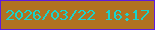 文字の大きさ：5、枠の色：5e1cdf、背景の色：b07222、文字の色：18d4cd 無料ブログパーツのブログ時計