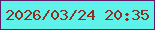 文字の大きさ：3、枠の色：5e1d67、背景の色：5ef2ea、文字の色：8b3121 無料ブログパーツのブログ時計