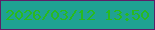 文字の大きさ：2、枠の色：5e1e67、背景の色：1fa292、文字の色：29ba1e 無料ブログパーツのブログ時計
