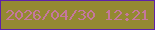 文字の大きさ：1、枠の色：5e21a9、背景の色：948932、文字の色：c5779e 無料ブログパーツのブログ時計
