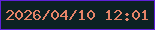 文字の大きさ：5、枠の色：5e21d8、背景の色：0c2123、文字の色：e58468 無料ブログパーツのブログ時計