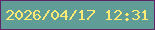 文字の大きさ：5、枠の色：5e2467、背景の色：609d96、文字の色：feea75 無料ブログパーツのブログ時計