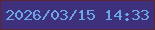 文字の大きさ：3、枠の色：5e2539、背景の色：3e307a、文字の色：6ba6ea 無料ブログパーツのブログ時計