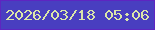 文字の大きさ：3、枠の色：5e25c1、背景の色：493ec0、文字の色：dae6a9 無料ブログパーツのブログ時計