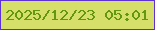 文字の大きさ：1、枠の色：5e31d7、背景の色：d6df6a、文字の色：62970f 無料ブログパーツのブログ時計